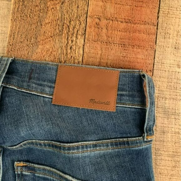 madewell womens size 23 button fly cropped raw hem mom denim skinny jeans - Picture 9 of 12